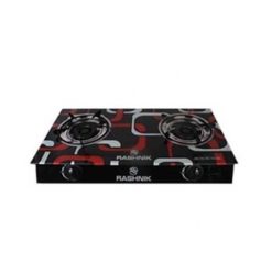 Rashnik Double Burner Glass Top Gas Cooker