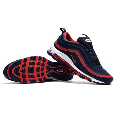 red and navy blue nikes