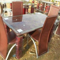 Universal Dining Table Brown & 4 Sitters