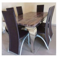 Ultimate Exquisite Marble Dinning With 6 Chairs