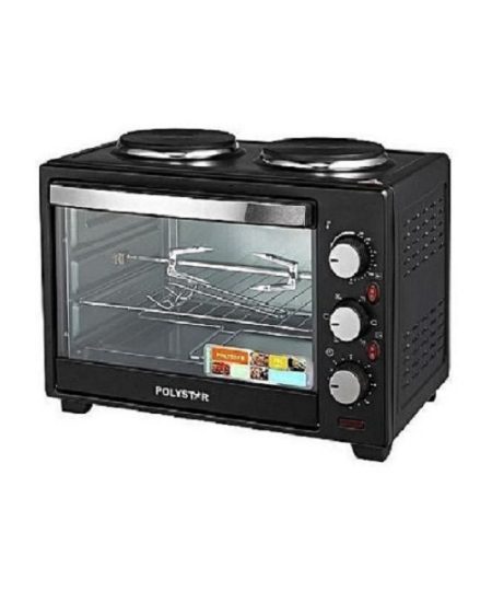 Polystar 25 Liters Toaster Oven With 2 Hot Plate And Gril (PV-V25B)