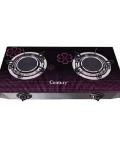 Century Double Burner Table Top Glass Gas Stove
