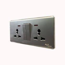 AzT Legend 13A Double Socket Switch (SILVER)