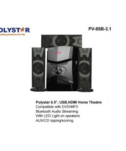 Polystar Bluetooth Home Theatre With USB Port PV-85B-3.1