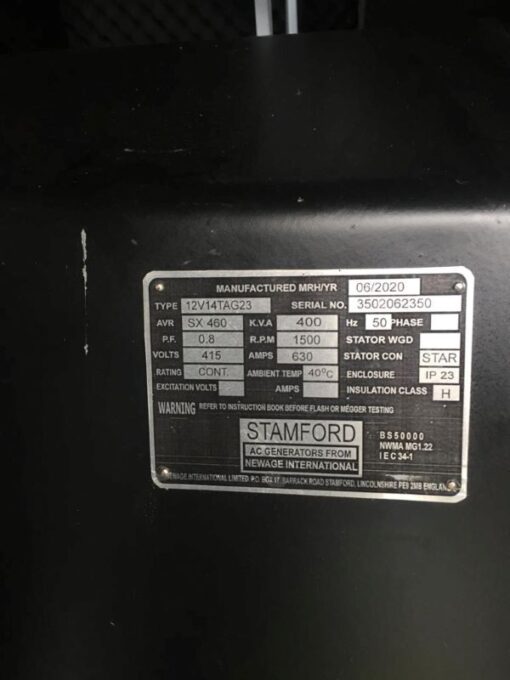 Perkins Diesel Generator 400kva - Image 2