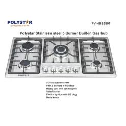 Polystar 5 Burner Gas Hob PV-HBS5807