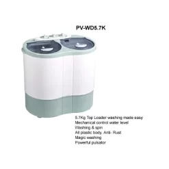Polystar 5.7kg Twin Tub Washing Machine Pv-wd5.7k