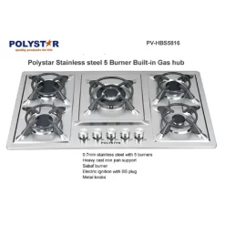 Polystar 5 Burner Gas Hob PV-HBS5816