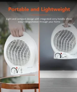Alternative view of Dunelm Portable Room Fan Heater - White
