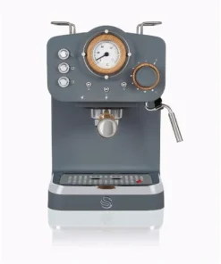 Swan Pump Expresso Coffee Machine With 15 Bars Pressure & Milk Frother - 1100W