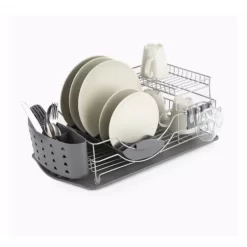 Tower Compact 2-Tier Dish Rack with Cutlery Holder