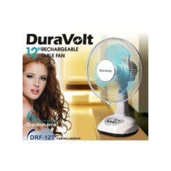 Duravolt DV 12 Inches Rechargeable Table Fan - DRF-12T