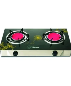 QASA 2-burner Glass Top Infrared Gas Cooker Qgc-2bg Infrared