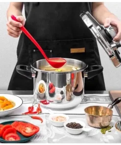 Alternative view of Steampunk High Quality Stainless Steel Pressure Cooker Whistle - 9L