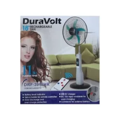 Duravolt Quality 18inch Rechargeable Standing Fan