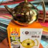 Stainless steel gold coffee pot