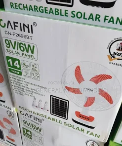 Solar RECHARGEABLE Fan 14inch Cafini